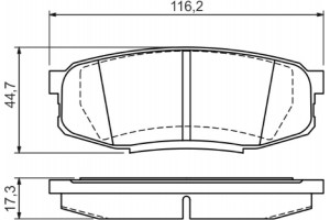 Bosch Σετ τακάκια, Δισκόφρενα - 0 986 494 380