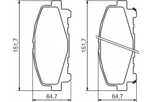 Bosch Σετ τακάκια, Δισκόφρενα - 0 986 494 382