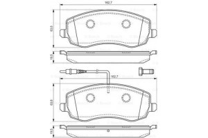Bosch Σετ τακάκια, Δισκόφρενα - 0 986 494 385