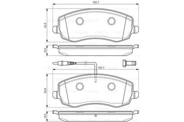 Bosch Σετ τακάκια, Δισκόφρενα - 0 986 494 385