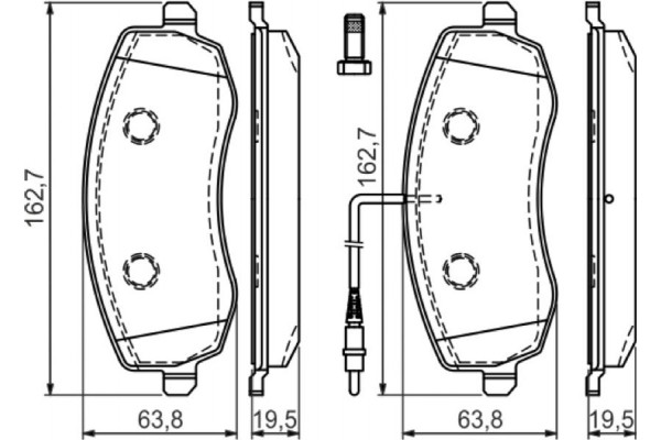 Bosch Σετ τακάκια, Δισκόφρενα - 0 986 494 385