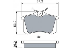 Bosch Σετ τακάκια, Δισκόφρενα - 0 986 494 387