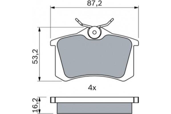 Bosch Σετ τακάκια, Δισκόφρενα - 0 986 494 387 Bosch Σετ τακάκια, Δισκόφρενα - 0 986 494 387