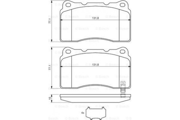 Bosch Σετ τακάκια, Δισκόφρενα - 0 986 494 395