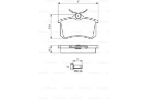 Bosch Σετ τακάκια, Δισκόφρενα - 0 986 494 399