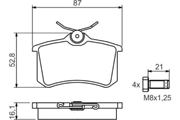 Bosch Σετ τακάκια, Δισκόφρενα - 0 986 494 399
