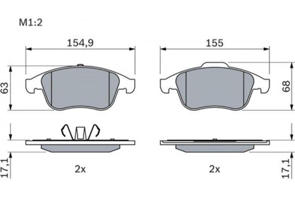 Bosch Σετ τακάκια, Δισκόφρενα - 0 986 494 401