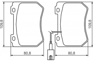Bosch Σετ τακάκια, Δισκόφρενα - 0 986 494 402