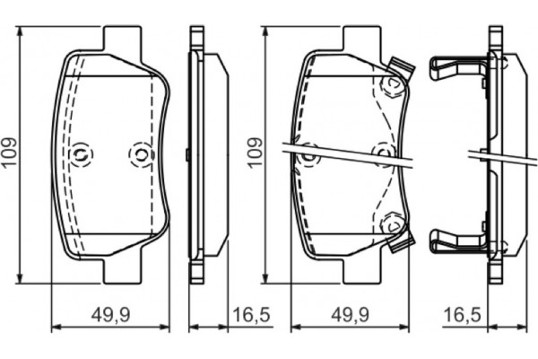Bosch Σετ τακάκια, Δισκόφρενα - 0 986 494 403
