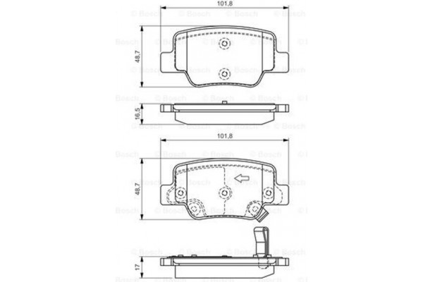 Bosch Σετ τακάκια, Δισκόφρενα - 0 986 494 404