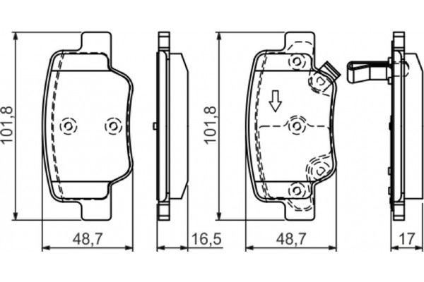 Bosch Σετ τακάκια, Δισκόφρενα - 0 986 494 404