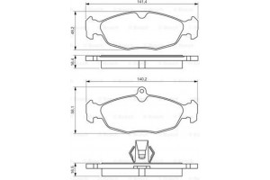 Bosch Σετ τακάκια, Δισκόφρενα - 0 986 494 413
