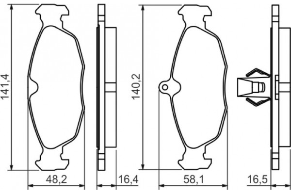 Bosch Σετ τακάκια, Δισκόφρενα - 0 986 494 413