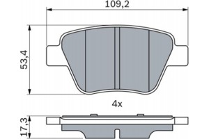 Bosch Σετ τακάκια, Δισκόφρενα - 0 986 494 416