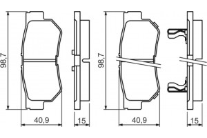 Bosch Σετ τακάκια, Δισκόφρενα - 0 986 494 417