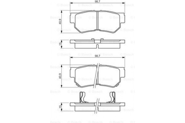 Bosch Σετ τακάκια, Δισκόφρενα - 0 986 494 417