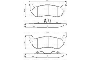 Bosch Σετ τακάκια, Δισκόφρενα - 0 986 494 419