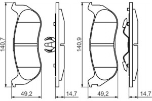 Bosch Σετ τακάκια, Δισκόφρενα - 0 986 494 419