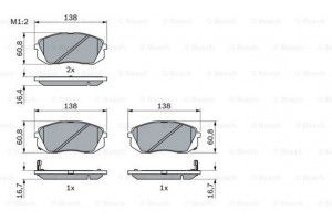 Bosch Σετ τακάκια, Δισκόφρενα - 0 986 494 422