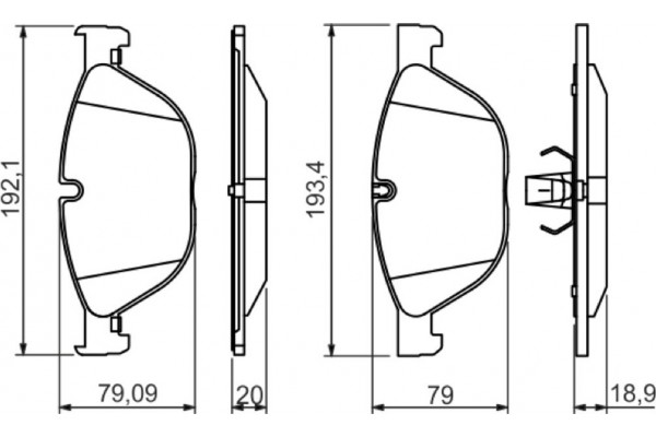 Bosch Σετ τακάκια, Δισκόφρενα - 0 986 494 429