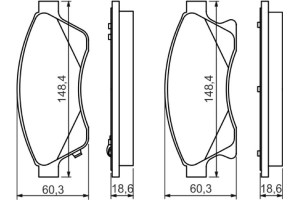 Bosch Σετ τακάκια, Δισκόφρενα - 0 986 494 433