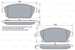 Bosch Σετ τακάκια, Δισκόφρενα - 0 986 494 434