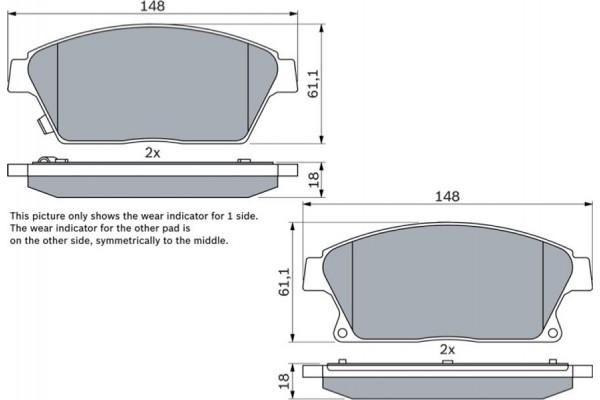 Bosch Σετ τακάκια, Δισκόφρενα - 0 986 494 434