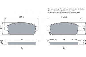 Bosch Σετ τακάκια, Δισκόφρενα - 0 986 494 435