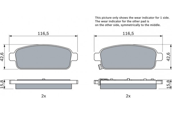 Bosch Σετ τακάκια, Δισκόφρενα - 0 986 494 435