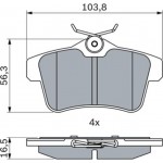 Bosch Σετ τακάκια, Δισκόφρενα - 0 986 494 437