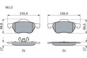Bosch Σετ τακάκια, Δισκόφρενα - 0 986 494 439