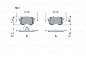 Bosch Σετ τακάκια, Δισκόφρενα - 0 986 494 441