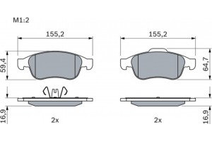 Bosch Σετ τακάκια, Δισκόφρενα - 0 986 494 441