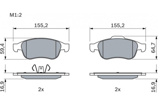 Bosch Σετ τακάκια, Δισκόφρενα - 0 986 494 441