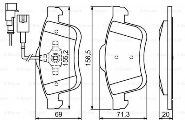 Bosch Σετ τακάκια, Δισκόφρενα - 0 986 494 453