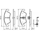 Bosch Σετ τακάκια, Δισκόφρενα - 0 986 494 456