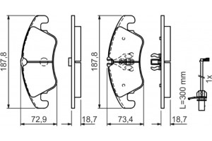 Bosch Σετ τακάκια, Δισκόφρενα - 0 986 494 456