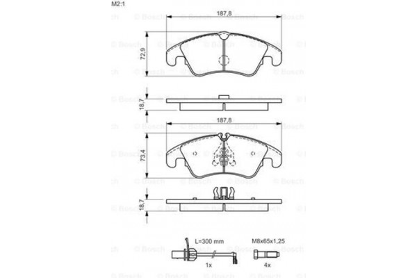 Bosch Σετ τακάκια, Δισκόφρενα - 0 986 494 456