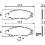 Bosch Σετ τακάκια, Δισκόφρενα - 0 986 494 458