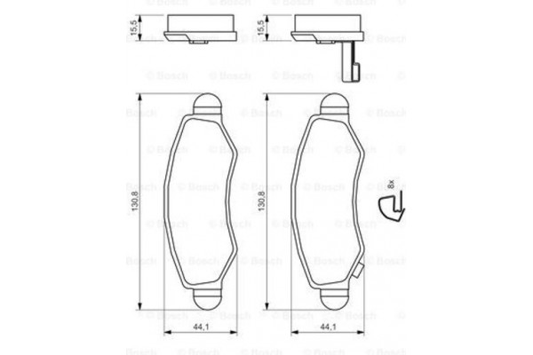 Bosch Σετ τακάκια, Δισκόφρενα - 0 986 494 458