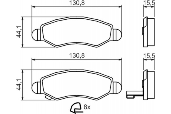 Bosch Σετ τακάκια, Δισκόφρενα - 0 986 494 458