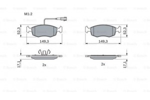 Bosch Σετ τακάκια, Δισκόφρενα - 0 986 494 463