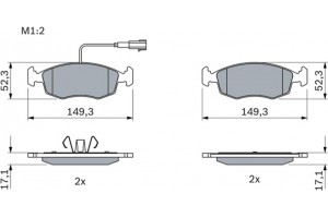 Bosch Σετ τακάκια, Δισκόφρενα - 0 986 494 463
