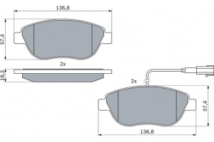 Bosch Σετ τακάκια, Δισκόφρενα - 0 986 494 464