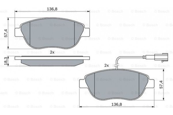 Bosch Σετ τακάκια, Δισκόφρενα - 0 986 494 464