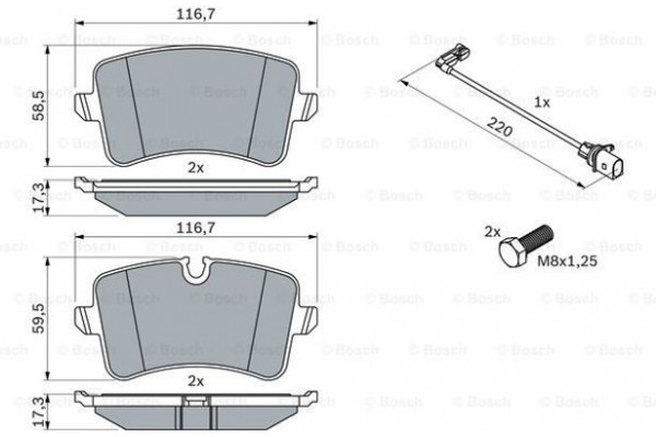 Bosch Σετ τακάκια, Δισκόφρενα - 0 986 494 488