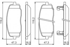 Bosch Σετ τακάκια, Δισκόφρενα - 0 986 494 491