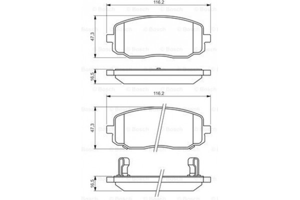 Bosch Σετ τακάκια, Δισκόφρενα - 0 986 494 491