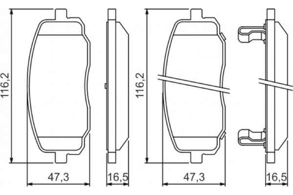 Bosch Σετ τακάκια, Δισκόφρενα - 0 986 494 491