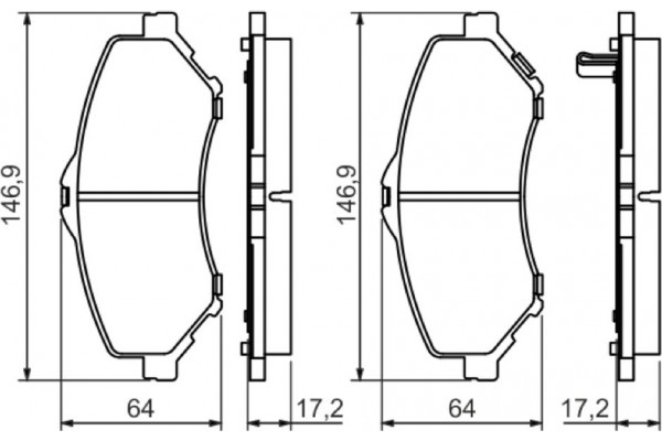Bosch Σετ τακάκια, Δισκόφρενα - 0 986 494 493